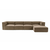 ATELIER DEL SOFA Ugaona garnitura Sora (L1 O1 O1 1R POUFFE ) Brown