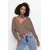 Trendyol Milla Ženski duks Twoaw21Kz1277, Taupe-Brown