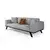 Atelier del Sofa Trosed na razvlačenje Leon 92x77x222cm Svetlosivi