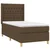 Vidaxl Box spring postelja z vzmetnico temno rjav 90x190 cm blago