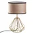Opviq Stona lampa Diamond-S-712, 25x25x43 cm, IP20, Zlatno-smeđe boje