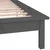 Vidaxl LED posteljni okvir siv 140x190 cm trden les