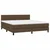 Vidaxl Box spring postelja z vzmetnico LED temno rjava 180x200cm blago