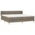 Vidaxl Box spring postelja z vzmetnico taupe 200x200 cm blago