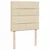 Vidaxl Box spring postelja z vzmetnico krem 90x200 cm blago
