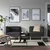 LILLEHEM Modul. sofa dvosed s pom. stočićem, Gunnared tamnosiva/drvo