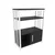 HANAH HOME Polica za knjige Letos Anthracite White