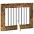 Vrata za pse s postoljem 4 pcs Dimljeni hrast 80 x 60 cm