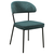 Hom`in STOL, les, kovina, tekstil zelena