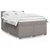 Vidaxl Box spring postelja z vzmetnico taupe 160x200 cm blago