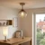 BRILAGI - LED plafonski luster R GLASS 1xE27/60W/230V prečnik 18 cm hrast/zadimljeno-siva