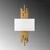 Opviq Zidna lampa Axis-15111, 35x75x10cm, IP20, Zlatno-bela boje