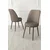 Hanah Home set trpezarijskih stolica Jaxe 6 kom, kapućino tkanina Babyface, braon metalne noge