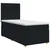 vidaXL Postelja boxspring z vzmetnico Črna 100 x 200 cm Blago