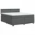 vidaXL Postelja boxspring z vzmetnico Temno siva 140 x 200 cm Blago