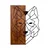 Wallity Zidna dekoracija Wolf1, 45.5x58 cm, Smeđe boje