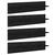Police na zidu s policom 4 pcs Crni hrast 80 x 11,5 x 18 cm