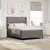 Vidaxl LED Box Spring Postelja z vzmetnico Taupe 140 x 190 cm blago