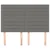 Vidaxl Vzglavje postelje temno sivo 144x5x118/128 cm blago