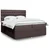 Vidaxl Box spring postelja z vzmetnico temno rjav 200x200 cm blago