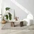 HANAH HOME Sto za dnevnu sobu Rock Travertine Walnut