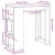 Barski stol s stalcima boja hrasta 102 x 50 x 103,5 cm drveni