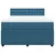 Vidaxl Box spring postelja z vzmetnico modra 140x200 cm žamet