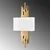 Opviq Zidna lampa Axis-15111, 35x75x10cm, IP20, Zlatno-bela boje