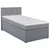 MID.YOU BOXSPRING POSTELJA 90 cm x 200 cm , tekstil, leseni material siva