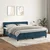Vidaxl Box spring postelja z vzmetnico temno modra 180x200 cm žamet