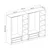 Hanah Home Garderober Kale-7671, 270x210x52 cm, Braon