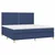 Vidaxl Box spring postelja z vzmetnico moder 200x200 cm blago