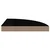 Plutajuće kutne police 2 kom sjajne crne 35 x 35 x 3,8 cm MDF