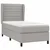 Vidaxl Box spring postelja z vzmetnico svetlo siva 90x200 cm blago