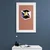 Plakat s paspartujem kocka v pisani izvedbi - 40x60 white