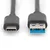 Digitus Kabl USB-C na USB-A, 1m, Crni