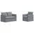 Set sofe 2 pcs Svjetlosiva 136 x 82 x 85 cm Tkanina