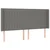 Vidaxl Box spring postelja z vzmetnico LED temno siva 200x200 cm blago