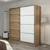 Hanah Home Garderober Kale-3179, 180x190x52 cm, Hrast-beli