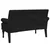 Klupa s naslonom crna 120x62x75,5 cm tkanina