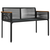 Vanjska klupa Crna i krem-bijela 117 x 54 x 74.5 cm poliratan