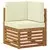 Setovi sofa 8 pcs Prirodna i krem Čvrsto drvo akacije