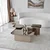 Hanah Home Klub sto Jazz 80x30x80cm Bež-Bronzani