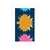 Plakat s paspartujem pisane abstraktne rastline - 40x60 white