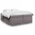Vidaxl Box spring postelja z vzmetnico siva 200x200 cm umetno usnje