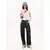 Tommy Jeans Majica temno modra/roza/rdeča/bela