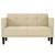 Vidaxl Dvosed kremne barve 111 cm blago