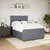 Vidaxl Box spring postelja z vzmetnico temno siva 140x200 cm žamet