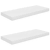 Plutajuće zidne police 2 kom sjajne bijele 60x23,5x3,8 cm MDF