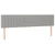 vidaXL Box spring postelja z vzmetnico LED sv. siva 200x200 cm blago